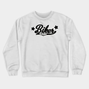 Biker Babe Design Crewneck Sweatshirt